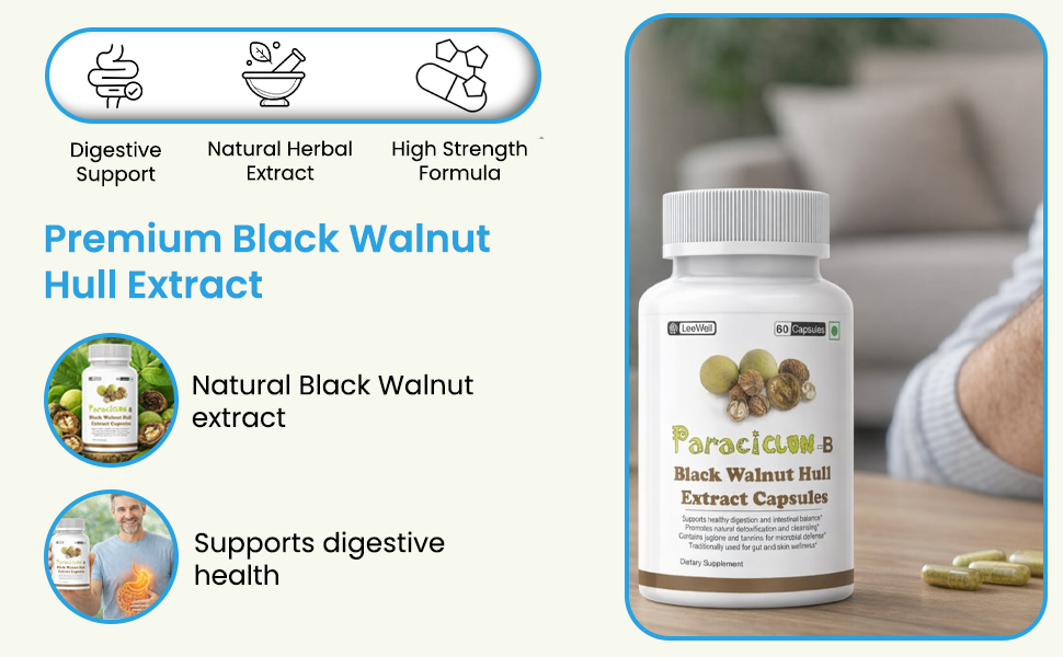 Paraciclon -B Black Walnut Hull Extract 1200mg, 60 Capsules