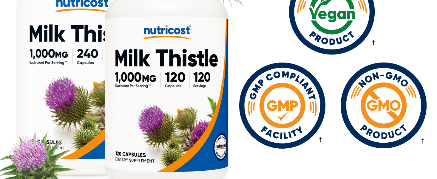 Nutricost Milk Thistle Extract 240 Capsules, 240 Servings, Gluten Free