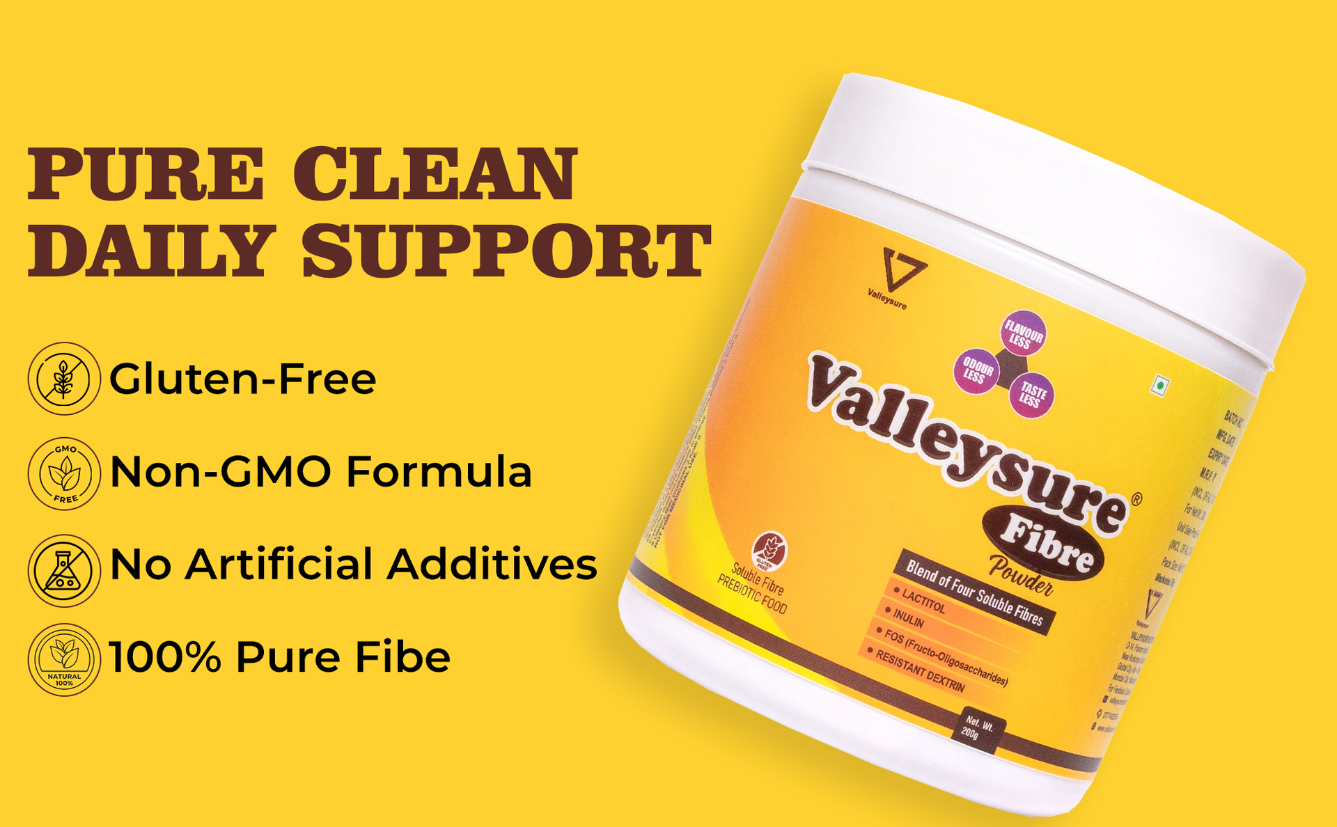 Fiber Powder 200 Grams Natural Dietary Supplement