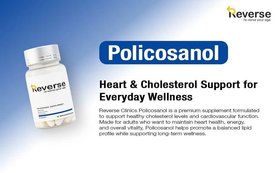 Policosanol Complex - Advanced Heart Health Formula with Garlic, L-Arginine, Calcium & Phosphorus | 60 Capsules