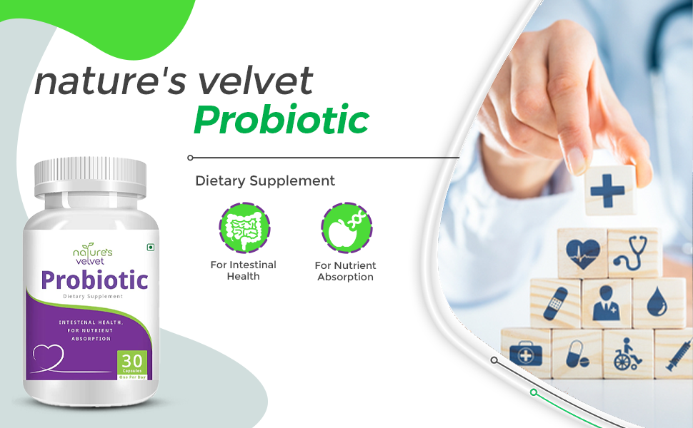 Natures Velvet Lifecare Probiotics for Digestive Health and Immunity - 30 Capsules - Pack of 1