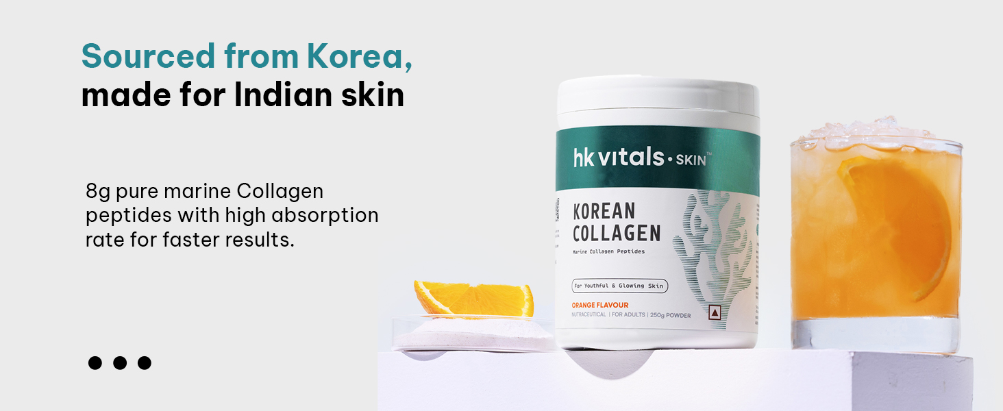 hk vitals Korean Marine Collagen Supplement, Orange, 250g