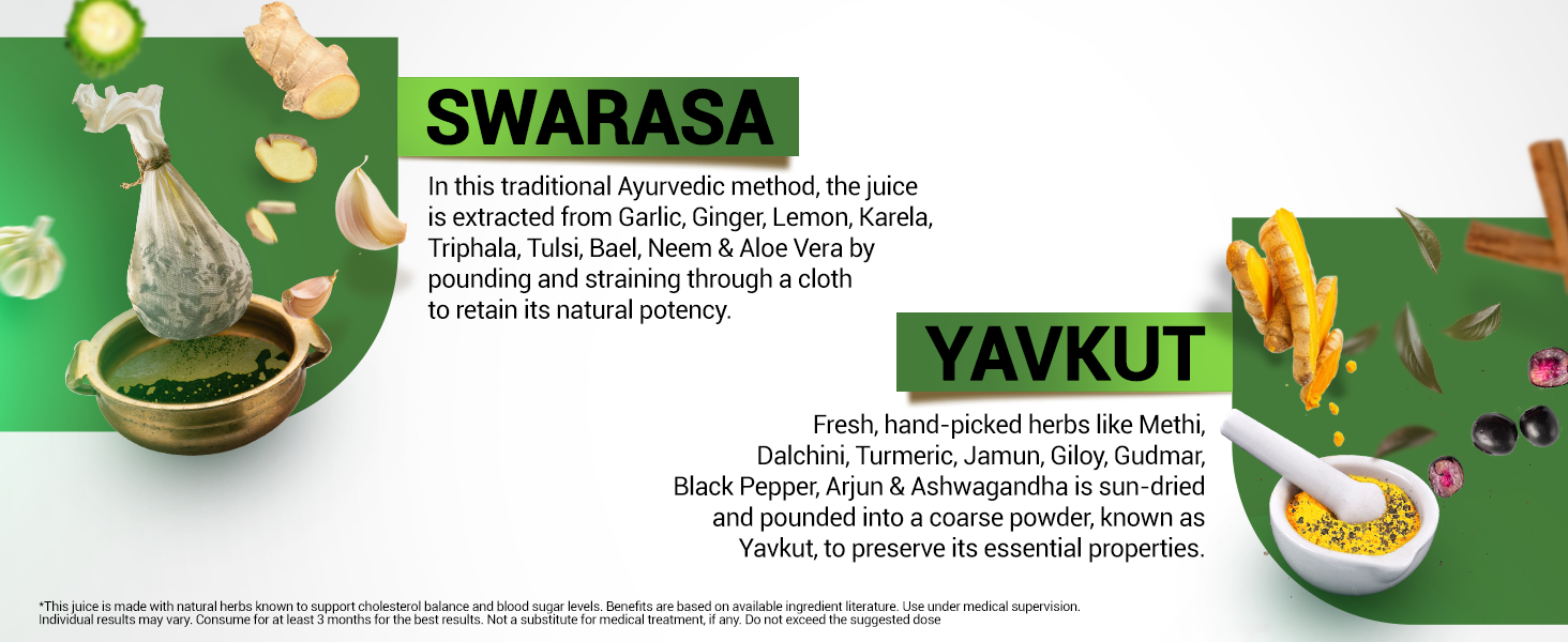 Sesa 2-in-1 Ayurvedic Juice – 1L | Supports Healthy Cholesterol & Blood Sugar Levels | With Karela, Jamun, Garlic & Cinnamon | No Added Sugar