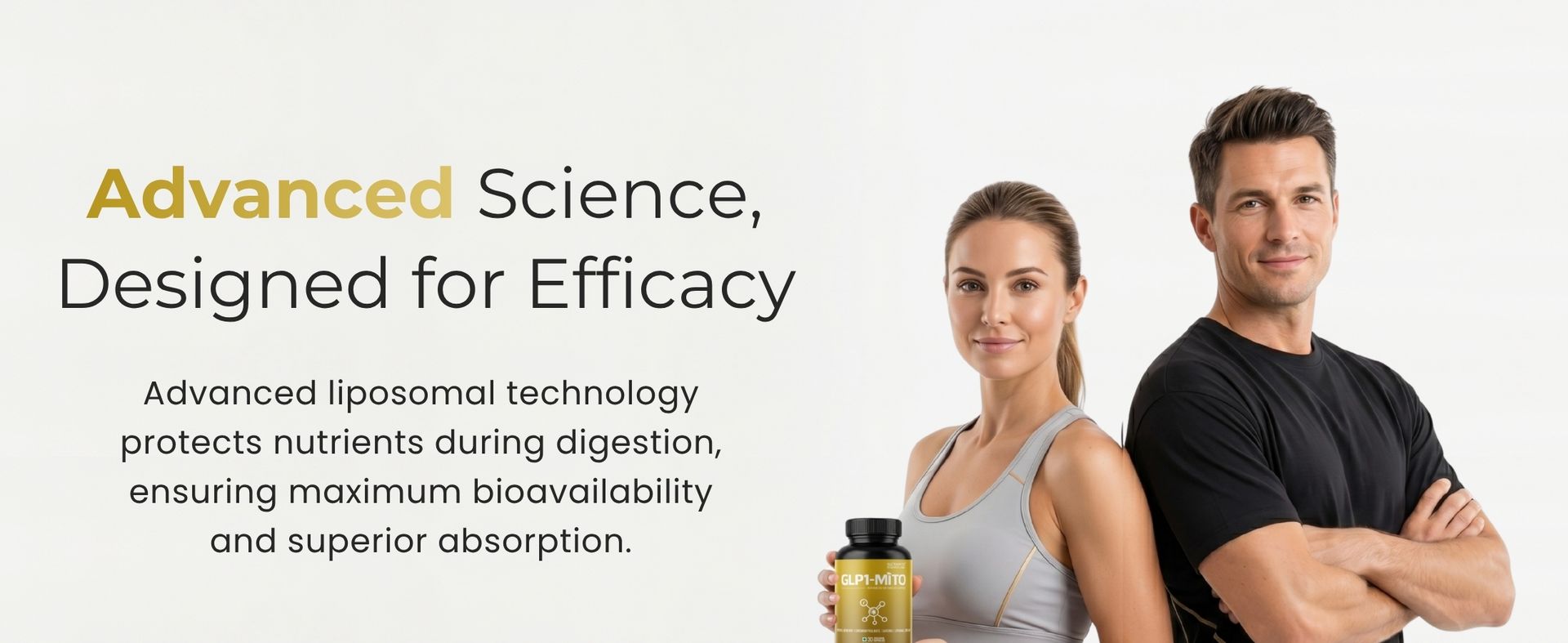 GLP1-MITO | 5-in-1 Weight Management Supplement | Liposomal Berberine, Chromium Picolinate, Garcinia Cambogia & Liposomal Curcumin with Piperine | 30 Veg Caps GLP-1 Supplement