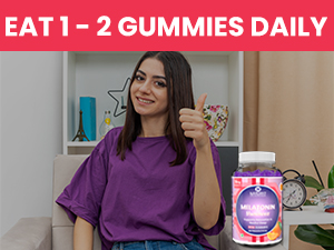 NATURYZ Yummeez Melatonin 10mg Gummies for Sleep - Non-Addictive | No Added Sugar | Valerian Root, Chamomile | Enhance Sleep Quality for Restful Nights, Wake Up Fresh & Energetic - 30 gummies(Orange Flavour)