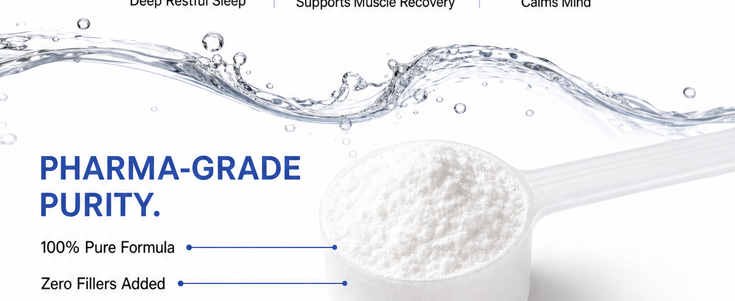 BioEssentia L Glycine Powder | Pharma Grade L-Glycine | Deep Sleep & Recovery Support | 100% Pure| No Fillers, No Sweeteners, No Flavours | 300g (120 Servings) | COA Avaliable