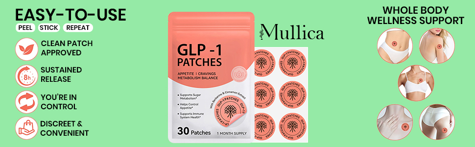 GLP-1 Support Patches for Weight Management & Metabolism Support | Easy Daily Use, Comfortable Adhesive, Non-Invasive Wellness Aid | 30 Count Patch Pack