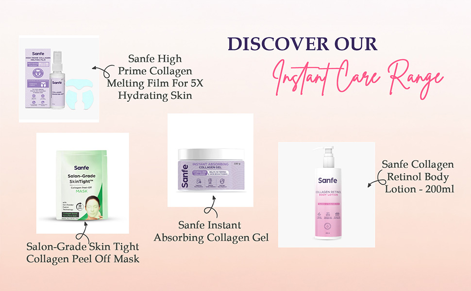Sanfe FibraLift Collagen Fibres with Booster Mist | 12 Threads + 50 ml | Bovine Protein Face Treatment | Anti Aging Facial Care | Wrinkle Focused Routine | Skin Smoothing