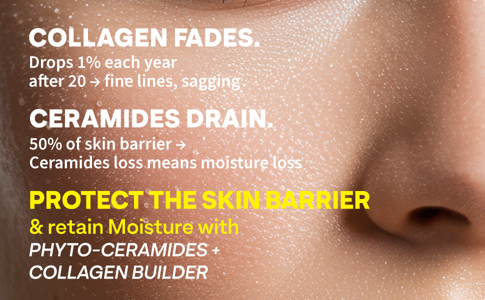 OZiva Phyto Ceramides+ Collagen Builder, Skin Hydration, Blueberry, 15 Tabs