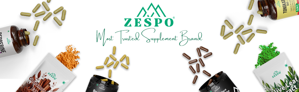 Zespo Turkesterone 1300mg Supplement for Men with Tongkat Ali, 60 Caps