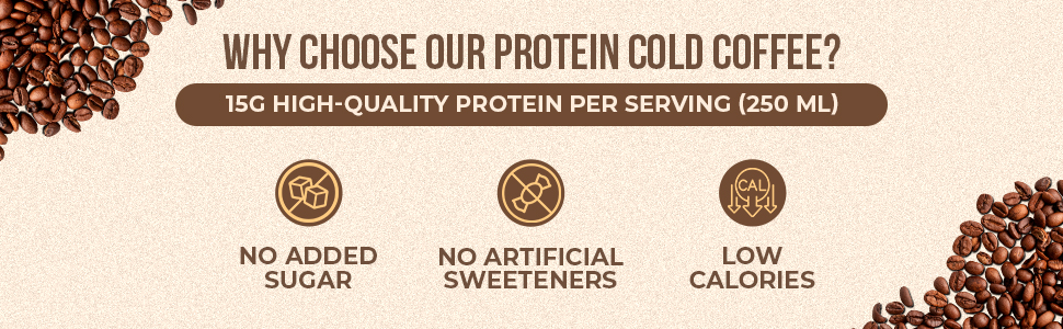 avvatar Protein Cold Coffee | Vanilla Flavour | 15g Protein | 4.8g Fiber | Ready to Drink | 250ml | Pack of 4 (4 x 250 ml)