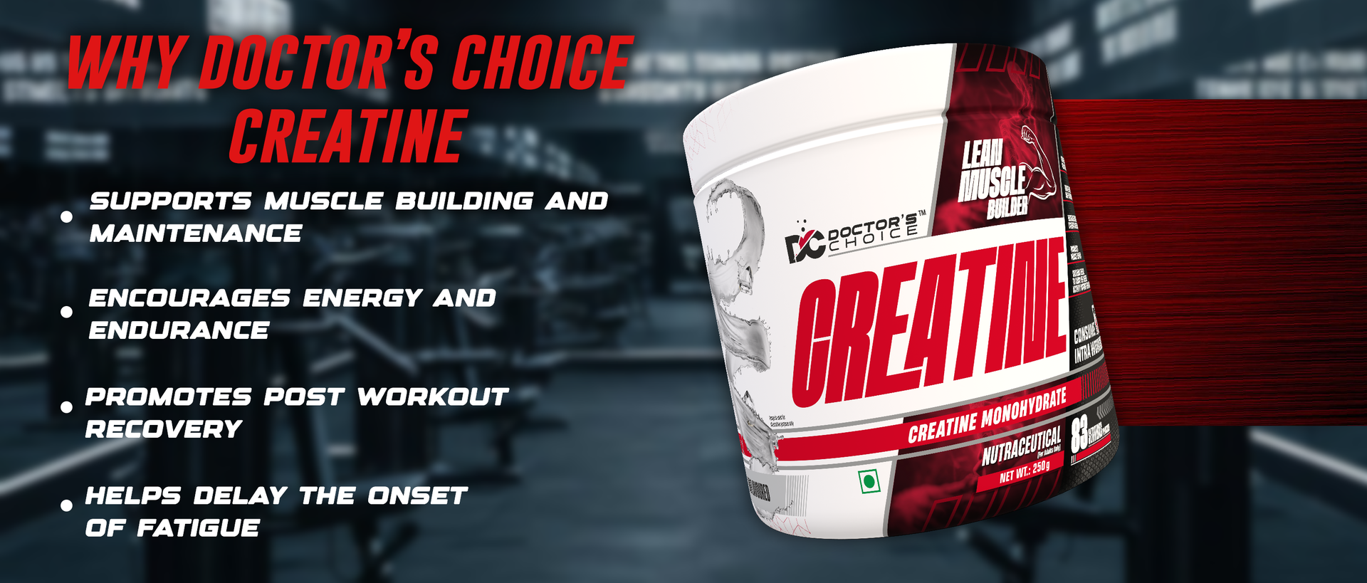 DC DOCTORS CHOICE Creatine Monohydrate 33 Serving 100 gms(Unflavored)