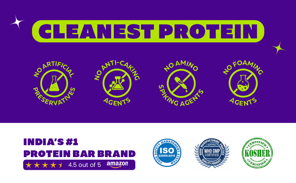 Yogabar Pro Clean Whey Protein Chocolate with Zero Calorie Sweetener | 25g Protein per Serve | Made with ProAbsorb Blend | 907g + Free Pro Clean Creatine 100g | Unflavoured Monohydrate