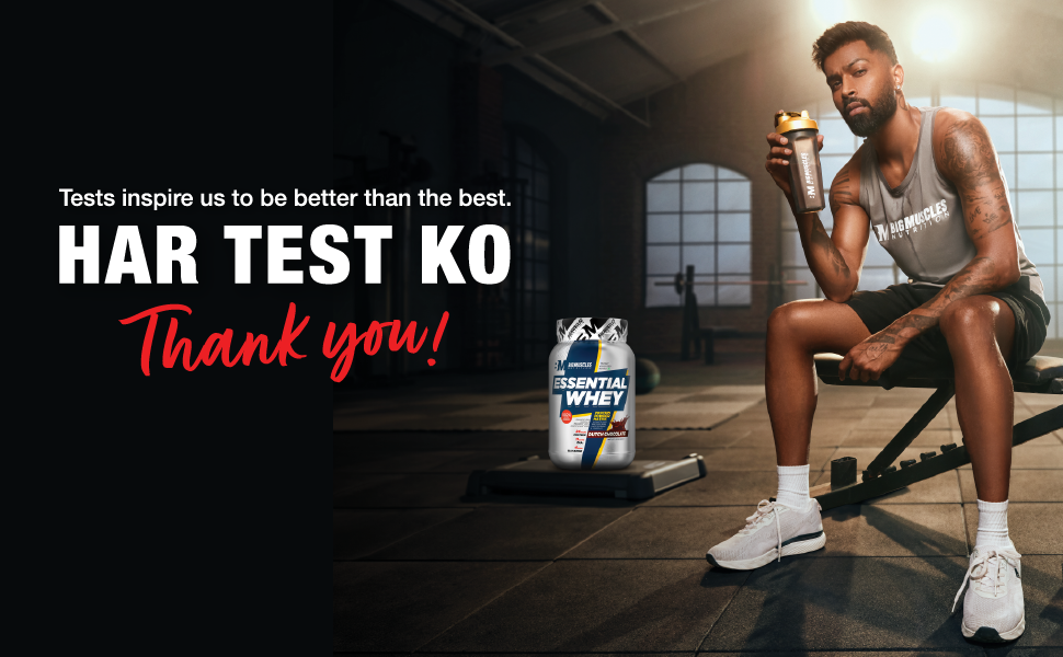 Bigmuscles Nutrition Essential Whey Protein 1Kg [Strawberry Milkshake]|24G Protein Per Serving|Strength,Faster Recovery & Muscle Building,1 Count,24 Grams