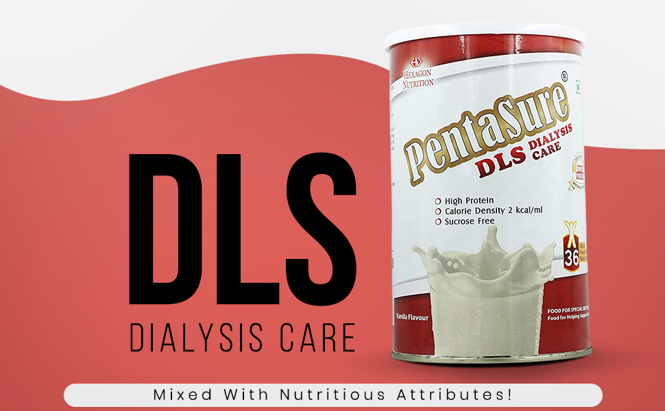 PentaSure DLS Dialysis Care Nutritional Powder | Vanilla Flavor – 400g | High Protein Nutritional Supplement Drink | 36 Vital Nutrients | 25g Protein per 100g | Supports Kidney Health, Energy & Recovery | Low Electrolyte Formula for Dialysis Patients