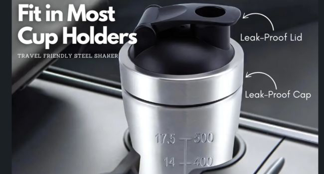 Zyro Premium Stainless Steel Gym Shaker Bottle | 750ML Leak-Proof Protein & Pre-Workout Mixer | Durable Sports Bottle with Steel Mixer Ball | Hot & Cold Compatible