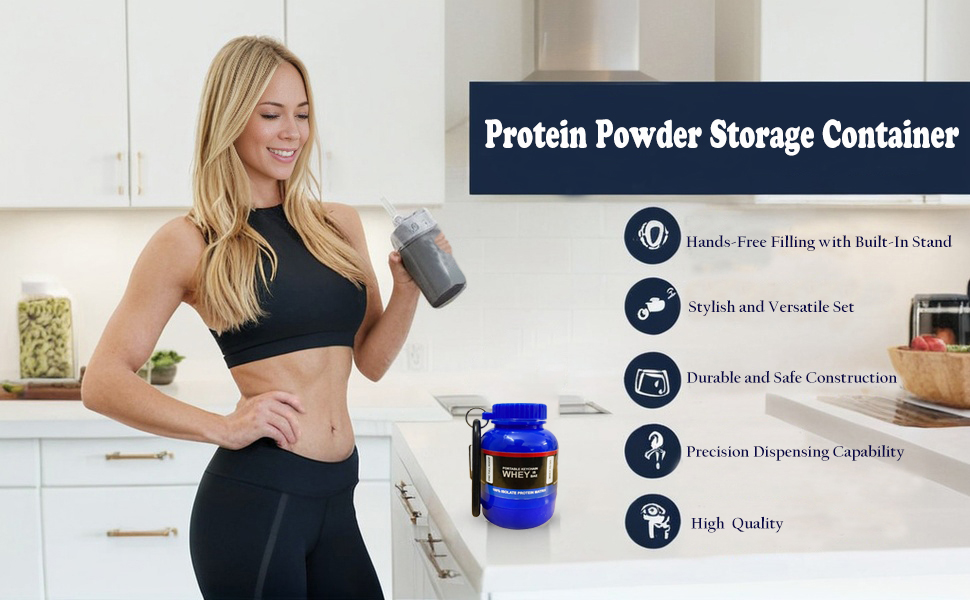 NEW 2024 Whey Bottle Combo - Small Portable Protein Container With Key-Chain, Supplement Powder Carrying Funnel, 30 ml Flask (Pack of 5)