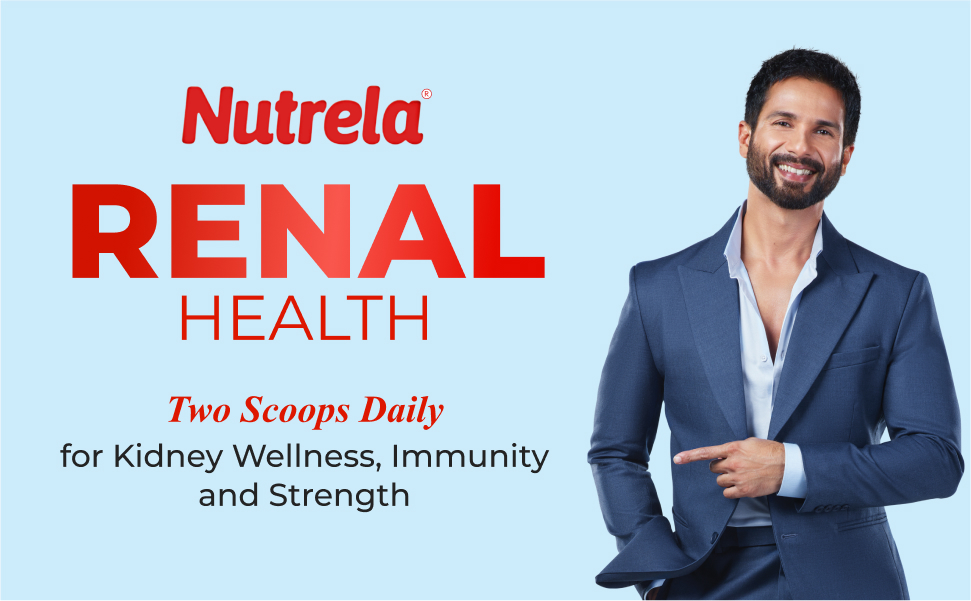 Patanjali Nutrela Renal Health Whey Protein Powder for Kidney Support – 400g, Vanilla Flavour | Dialysis Nutritional Supplement | 23.2g Protein Per 100g with L-Taurine, L-Carnitine & Essential Nutrients