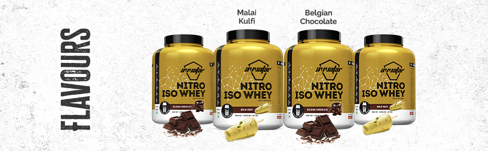 avvatar NITRO ISO WHEY | 2Kg | Malai Kulfi | 28.5g Protein | 50 Servings | 2.8g Creatine Monohydrate| Ultimate muscle building formula, increase strength & exercise performance
