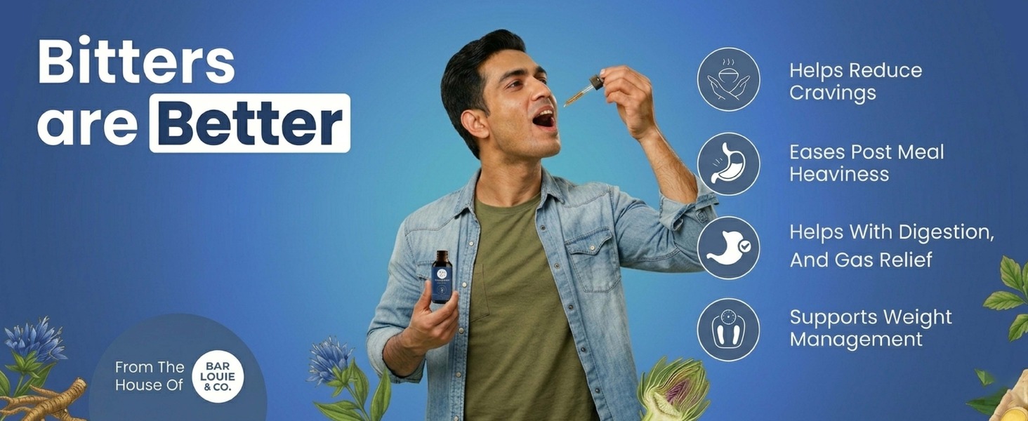 Bablouie Botanicals Digestive Bitter Drops | Supports Everyday Digestion & Post-Meal Comfort | Bitter Root & Indian Spice Extract | Non-Alcoholic | 30 ml (20–40 Day Supply)