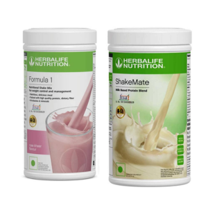 HERBALIFE FORMULA 1 ROSE & KHEER (500g) WITH SHAEMATE (500g) SET OF 2PCS * Nutrition Drink (2x0.5 kg, ROSE+SHAKEMATE* Flavored)