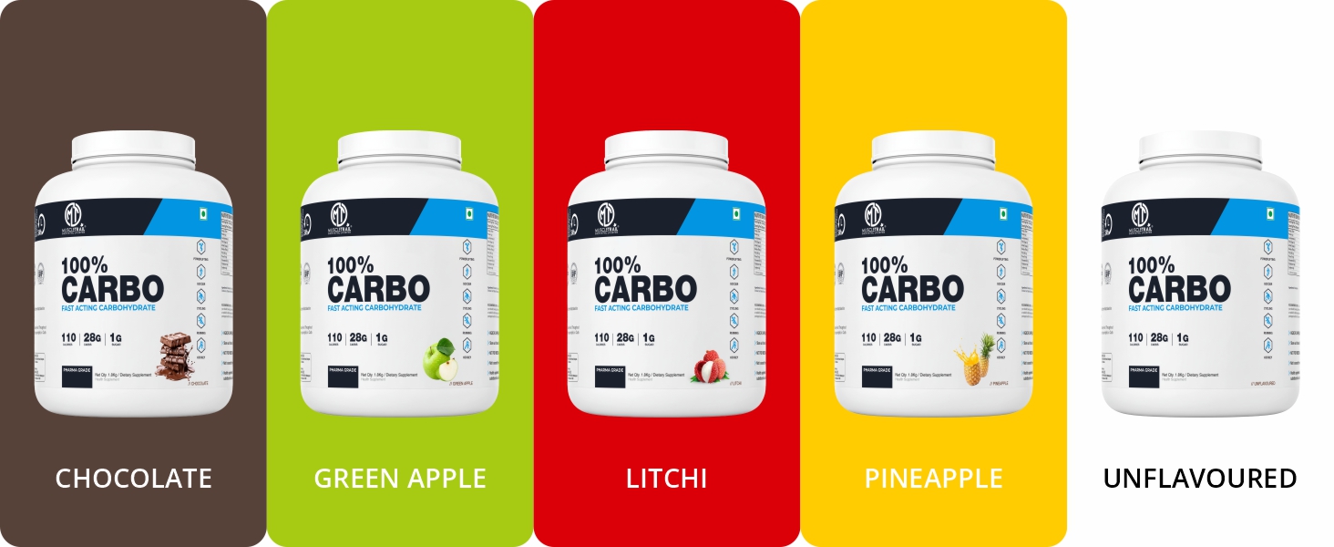 Muscle Trail Pharmagrade 100% Carbo: Fast-Acting Energy for Athletes & Fitness Enthusiasts - Boost Endurance & Performance for Men & Women - Pre & Post Workout Carbohydrate Supplement (900G, Litchi)
