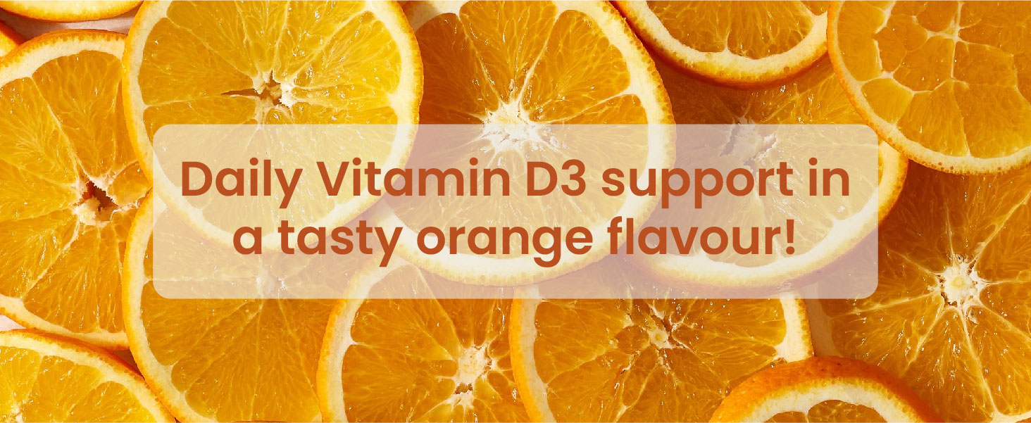 Vlado's Himalayan Organics Vitamin D3 10000IU - Chewable Vitamin D Tablets | Cholecalciferol Vitamin D3 Supplement for Bone & Immunity | Vitamin D3 Supplement for Women & Men | Orange Flavour - 60 Tablets