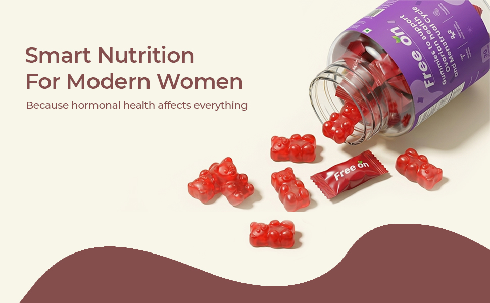 Free On Ovarian Health Gummies | Menstrual Cycle Support, 30 Gummies