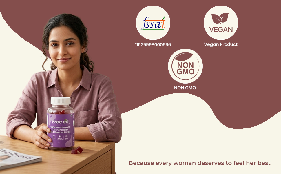 Free On Ovarian Health Gummies | Menstrual Cycle Support, 30 Gummies