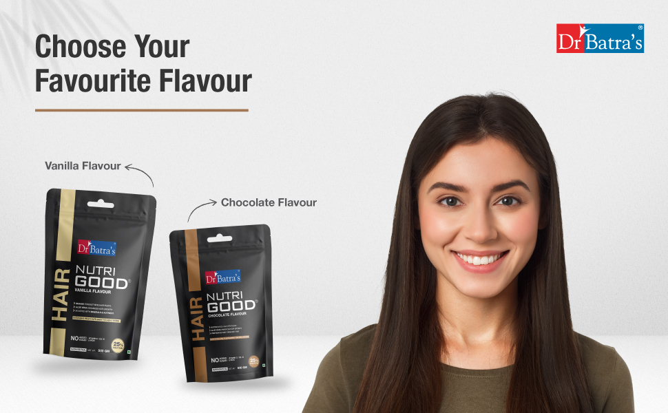 Dr Batra’s Nutrigood Biotin + Protein Hair Powder with Aloe Vera – Chocolate Flavour | Nourishes Dry Scalp, Strengthens Roots & Improves Hair Texture | No Added Sugar | 830g x 2