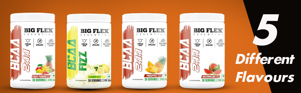 Bigflex Essential BCAA powder, Cola [ 30 Servings, Pack of 240Gm ] | 2500mg L-Leucine | 1250mg L-Isoleucine & 1250mg L-Valine For Muscle Recovery & Endurance - Pre/Post Workout & Intra Workout Supplement