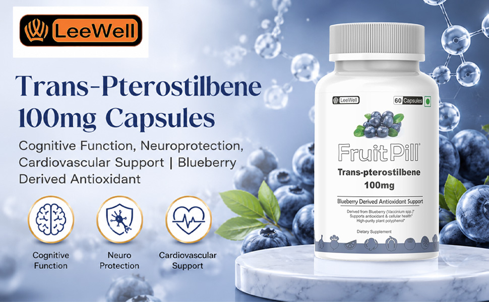 (LeeWell) Trans Pterostilbene 100mg, 60 Capsules