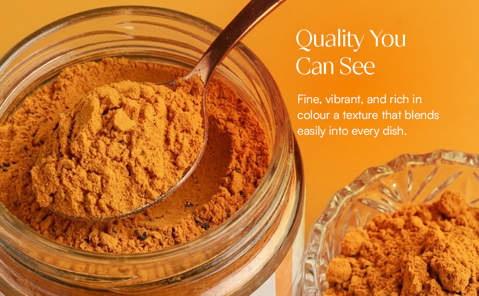 TatvaHills Superfoods Lakadong Turmeric Powder with Tellicherry Black Pepper | High Curcumin Upto 7% | High Absorption Haldi for Immunity, Joint Support & Digestion | No Preservatives | 150g