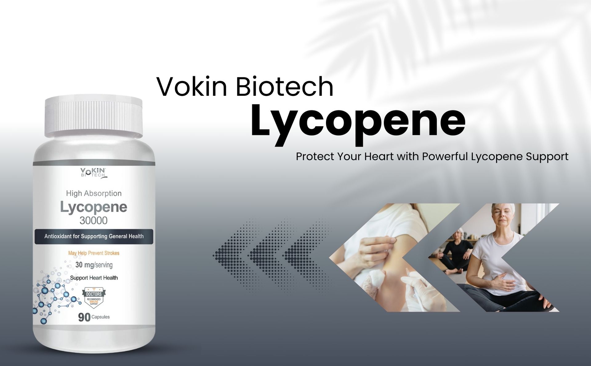 Vokin Biotech Lycopene 30mg, Support Heart health 90 Capsules