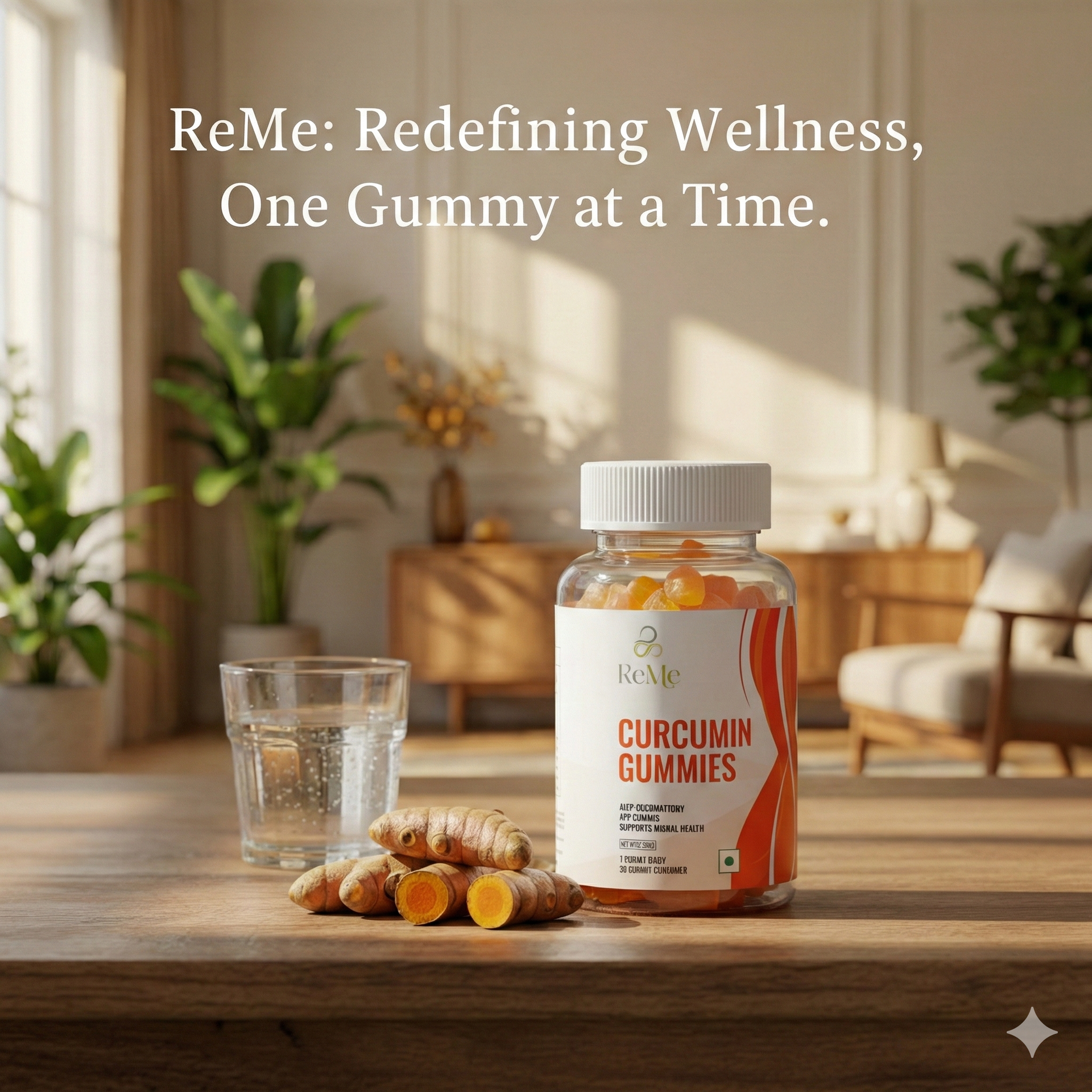 ReMe Curcumin Gummies - Supports Neural Health - Antioxidant & Anti-Inflammatory - Suitable for Children above 5 Years - Vegan - Pectin-Based