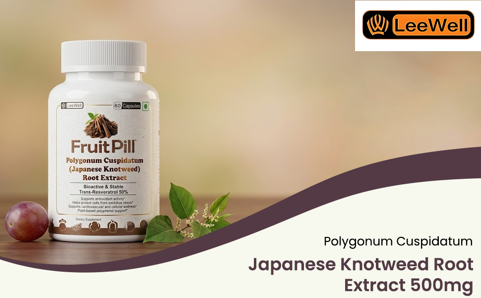 (LeeWell) Japanese Knotweed Root Extract 500mg | Trans Resveratrol (biologically active form) | Polygonum Cuspidatum, | cardioprotective, neuroprotective, Metabolic Health, inflammation, Cellular function - 60 Capsules