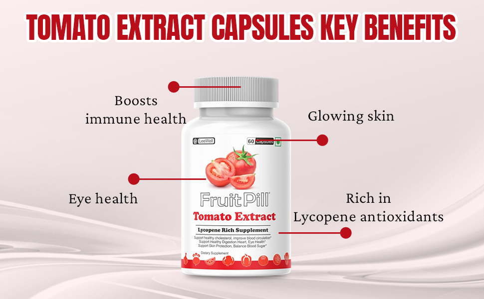 (LeeWell) Tomato Extract Lycopene Supplement, 60 Capsules