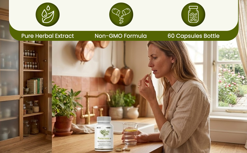Paraciclon-W Wormwood Extract 400mg Capsules, 60 Capsules
