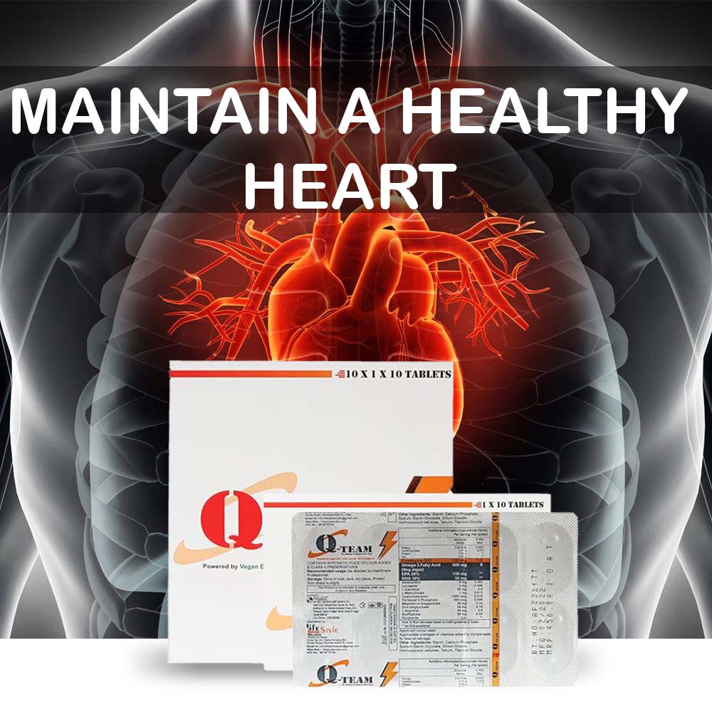 Q-TEAM Omega-3s Tablets Co-Enzyme Q10 Team (10 Tablets) (Pack of 1)