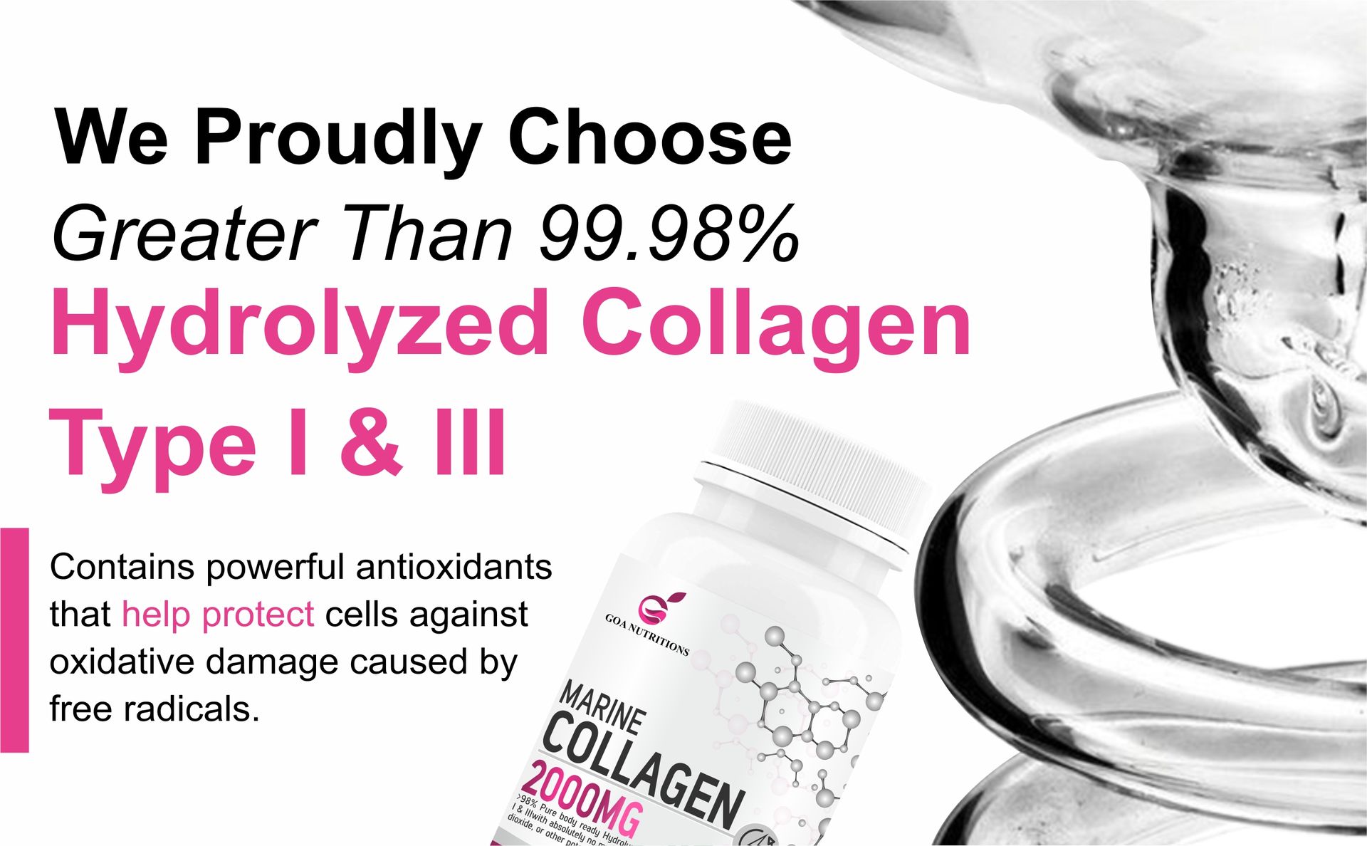 Marine Collagen for Skin Hair Supplement for Men Women with Hyaluronic Acid (99% Supplements) Biotin & Vitamin C, B12, Collagen Protein Peptide Builder-60 Tablets