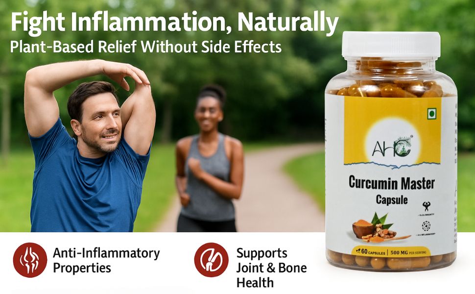 Curcumin Master 60 Capsules (500mg) | Premium Turmeric Extract with Curcuminoids & Black Pepper for Enhanced Absorption | Joint Health, Inflammation Support & Immunity Booster | Plant-Based Supplement for Men & Women