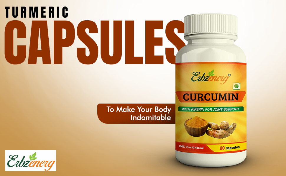 ERBZENERG� Turmeric (Curcumin) 60 Capsules (Pack of 1)