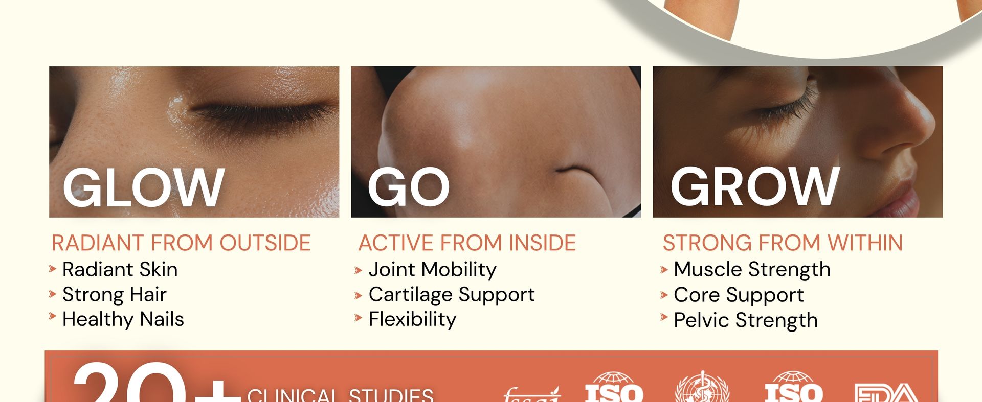 Young™ in you | Structural Triple Collagen & Antioxidant Nutrition™ | MaxCuma®+ Clinically Proven Type I,II & III Collagen + Hyaluronic Acid + Vit.C + Biotin + Zinc | Skin, Hair, Nails, Bones & Joints