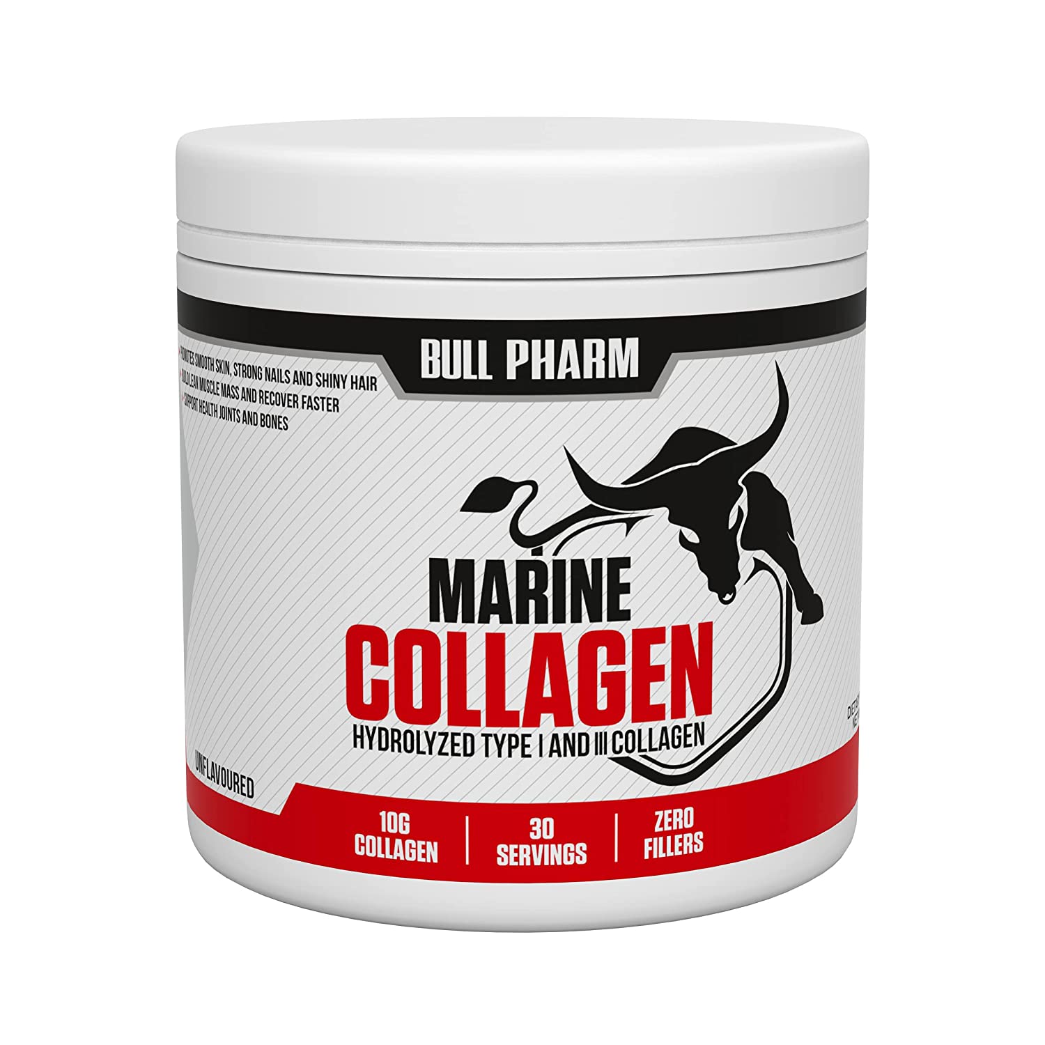 Hydrolyzed Marine Collagen Peptides (Type|& Type Iii)|For Healthy Joints, Shiny Hair & Nails, Smooth Skin, Lean Muscle Growth|Odourless|Unflavored|300 Grams|Fssai Approved - Powder