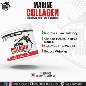 Hydrolyzed Marine Collagen Peptides (Type|& Type Iii)|For Healthy Joints, Shiny Hair & Nails, Smooth Skin, Lean Muscle Growth|Odourless|Unflavored|300 Grams|Fssai Approved - Powder