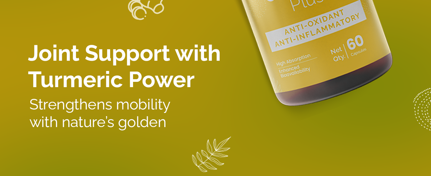 Curcumin Plus Capsules | 500mg High Potency Curcumin 95% with 5mg Piperine 95% | Advanced Turmeric Extract for Joint Health, Inflammation Relief, & Antioxidant Support