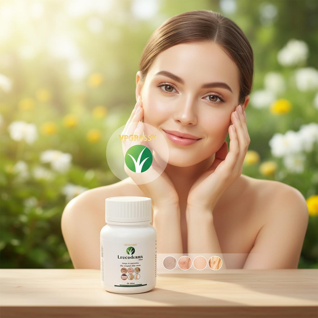 VPGRASSY Leucoderma Anti-White Spots Tablets | Herbal Melanin Support | Helps Improve Uneven Skin Tone & Patchy Skin | Ayurvedic Pigmentation Balance Formula