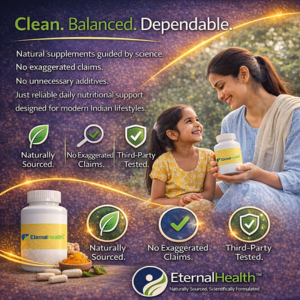 Eternalhealth Curcumin High Absorption Double Strength Supplement with Piperine (Ultra Pure) 95% Curcuminoids for Joint Support - 120 Vegetable Capsules