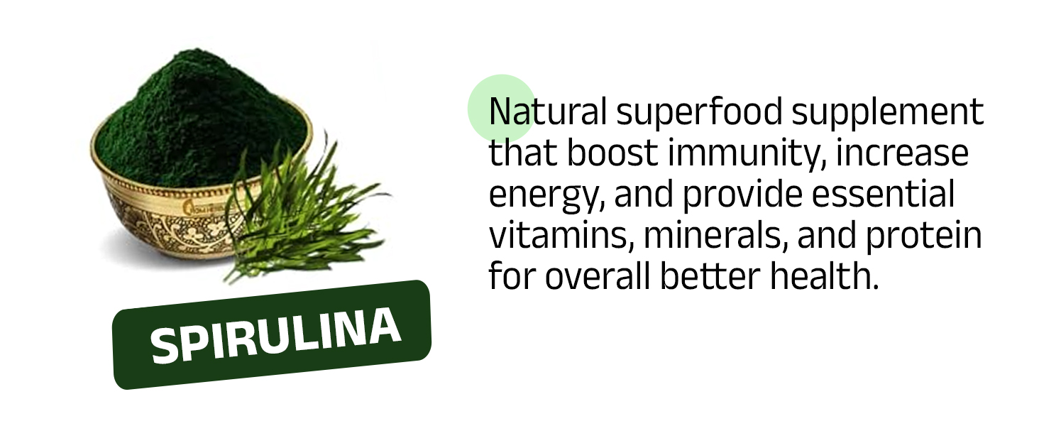 Skin Glow Stack | Spirulina & Curcumin Capsules | Boosts Immunity, Reduces Inflammation & Enhances Recovery | 60+60 Vegan Capsules