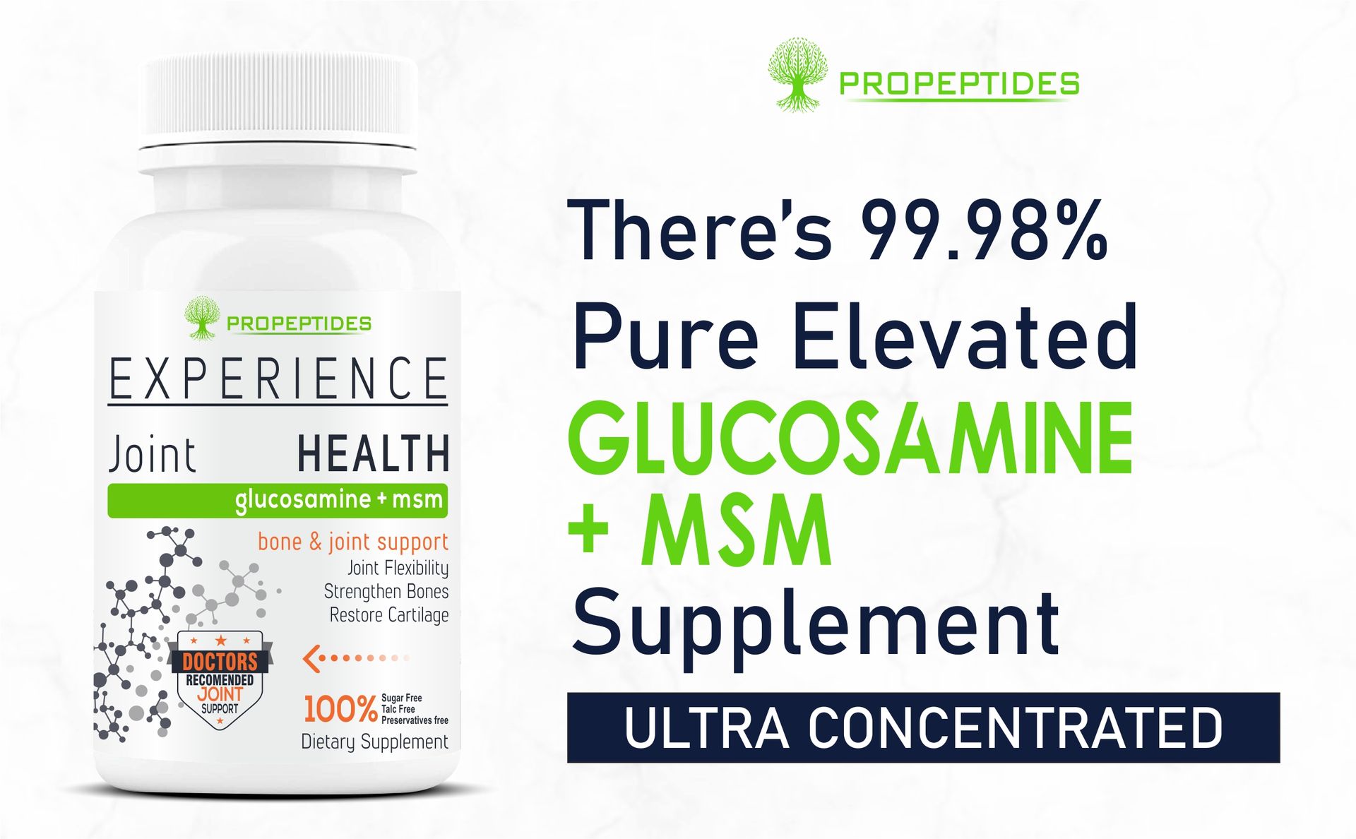 Joint Support Supplement with Glucosamine, Chondroitin, MSM, Boswellia, Collagen Type 2, Hyaluronic Acid & Vitamin D3 | Tablets for Bone & Joint Health, ((COUNT)) Tablets
